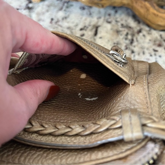 Brighton Metallic Gold Crossbody Bag - Picture 10 of 12